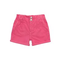 10TWILLS 1J: Pink Paperbag Waist Twill Short (3-8 Years)